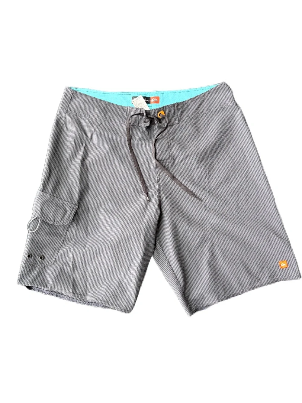 Quiksilver men Board Shorts seersucker 34 gray blue